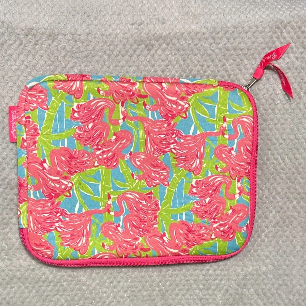 Lilly Pulitzer Flamingo Print Laptop/ iPad Sleeve